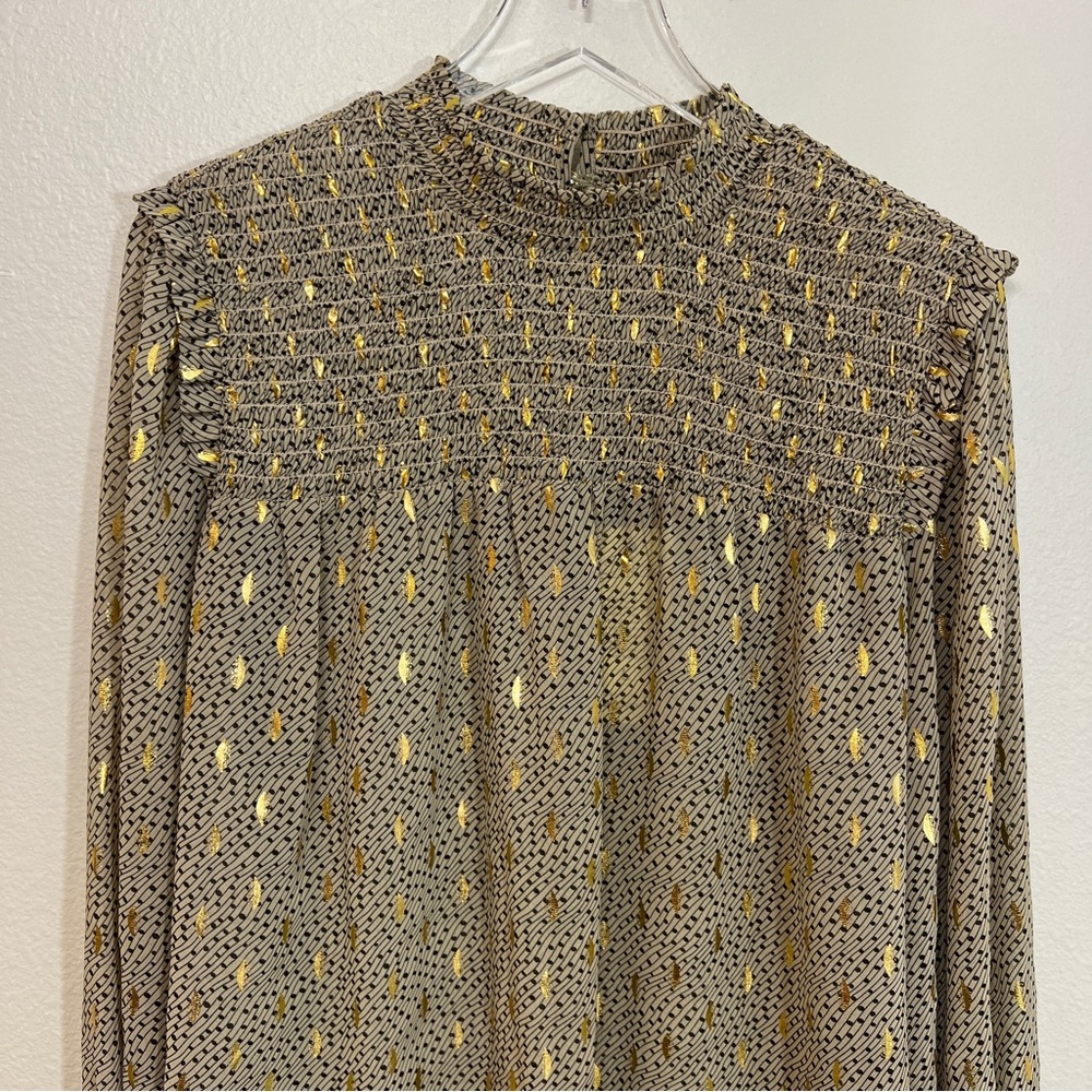 ELAN long sleeve metallic blouse - Picture 3 of 6